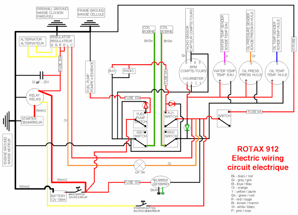 Circuit électrique d'un Avion ou d'un ULM - Rotax 912